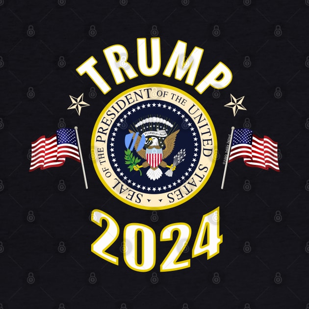 Trump 2024 Presidential Seal Design by Dibble Dabble Designs